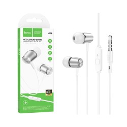 Hoco Wired Earphones M108 Spring with Microphone 3.5MM 1.2m Silver Hoco Wired Earphones M108 Spring with Microphone 3.5MM 1.2m Silver